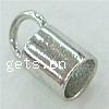 Sterling Silver End Caps, 925 Sterling Silver, Tube, plated 