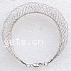 Messing Armband Basis, plattiert, Maschen-Kette, keine, , 13x6mm, 12mm, Länge:ca. 7 ZollInch, verkauft von PC