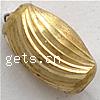 Brass Stardust Beads, Oval, plated, corrugated 