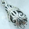 Zinc Alloy Hollow Pendants, Teardrop, plated 