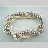 Cultured Freshwater Pearl Bracelets, brass screw clasp , 5-6mm,7-8mm .5 Inch 