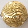 Brass Stardust Beads, Round, plated, flower cut 8mm Approx 1.8mm 