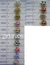 Rhinestone Brass Beads, with Brass, Round 