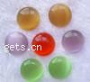 Cats Eye Cabochons, Flat Round 