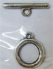 Zinc Alloy Toggle Clasp, Round, single-strand cadmium free 