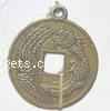 Zinc Alloy Flat Round Pendants, plated cadmium free, 24mm, Approx 