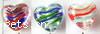 Handmade Lampwork Beads, Heart, 26mm 