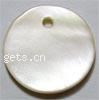 Dyed Shell Pendants, Flat Round Grade A, 20mm 