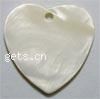 Dyed Shell Pendants, Heart Grade A, 24mm Approx 2.5mm 