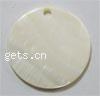 Dyed Shell Pendants, Flat Round Grade A, 24mm 