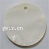 Dyed Shell Pendants, Flat Round Grade A, 30mm 