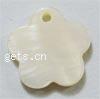 Dyed Shell Pendants, Flower, 5 petal Grade A, 15mm 