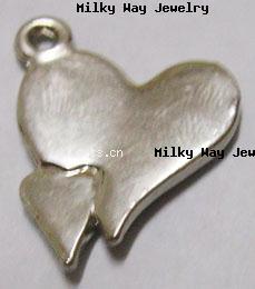 Zinc Alloy Enamel Pendants, Heart, word love, plated, more colors for choice, 19x21mm, Sold By PC
