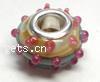 Lampwork Sterling Silver Double Core Beads, Rondelle, 13x8mm, Hole:Approx 4.5MM, Sold by PC