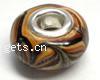 Lampwork Sterling Silver Double Core Beads, Rondelle Approx 4.5MM 