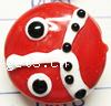 Handmade Lampwork Beads,Flat round 