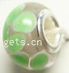 Lampwork Sterling Silver Double Core Beads, Rondelle Approx 4.5MM 