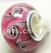 Lampwork Sterling Silver Double Core Beads, Rondelle Approx 4.5MM 