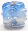 Handmade Lampwork Beads, Flat Square 