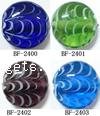 Handmade Lampwork Beads, Flat round 