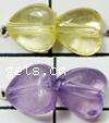 Transparent Acrylic Beads, Heart, translucent 