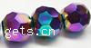 Round Crystal Beads, colorful plated & handmade faceted Inch 