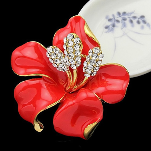 1:gold color plated with red enamel