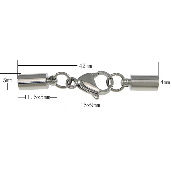 B 42x5mm, 11.5x5mm, 15x9x4.5mm, Hole:4mm