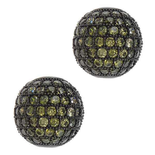 9:plumbum black plated with light green CZ