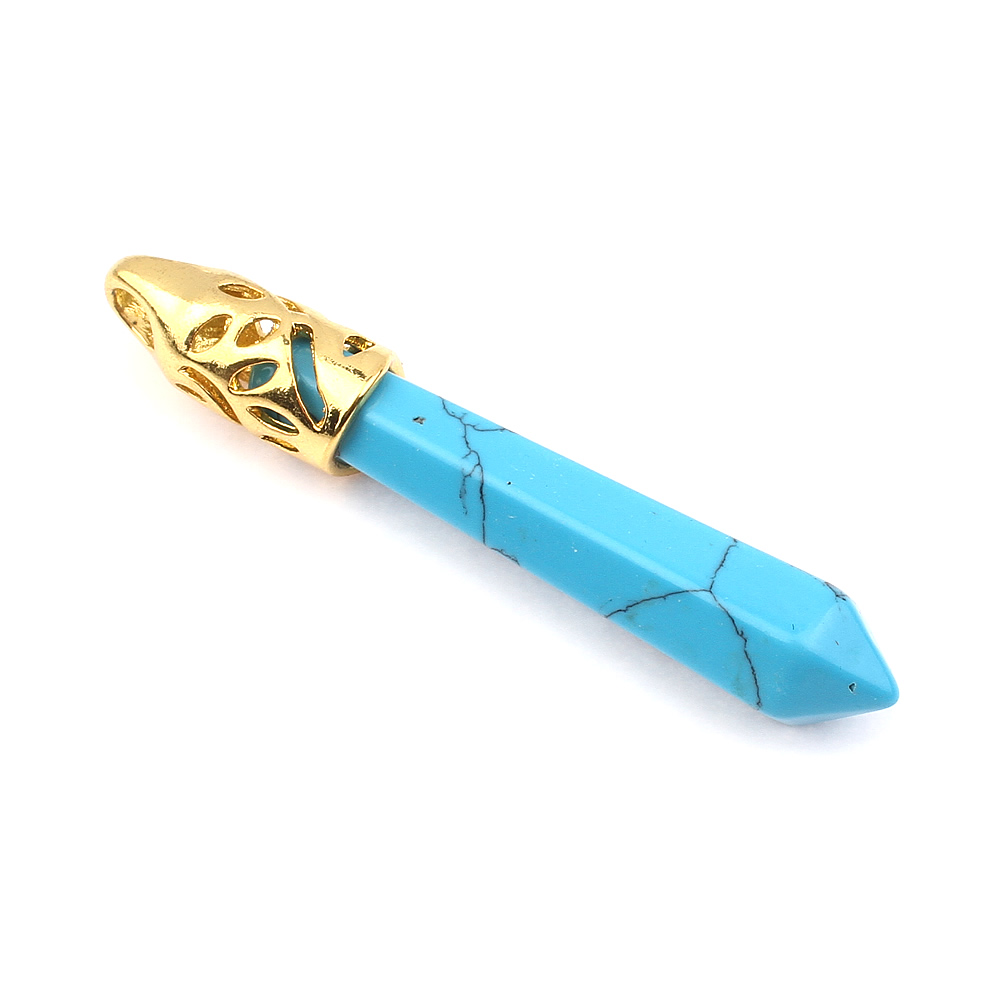 21:gold color plated with Synthetic Turquoise