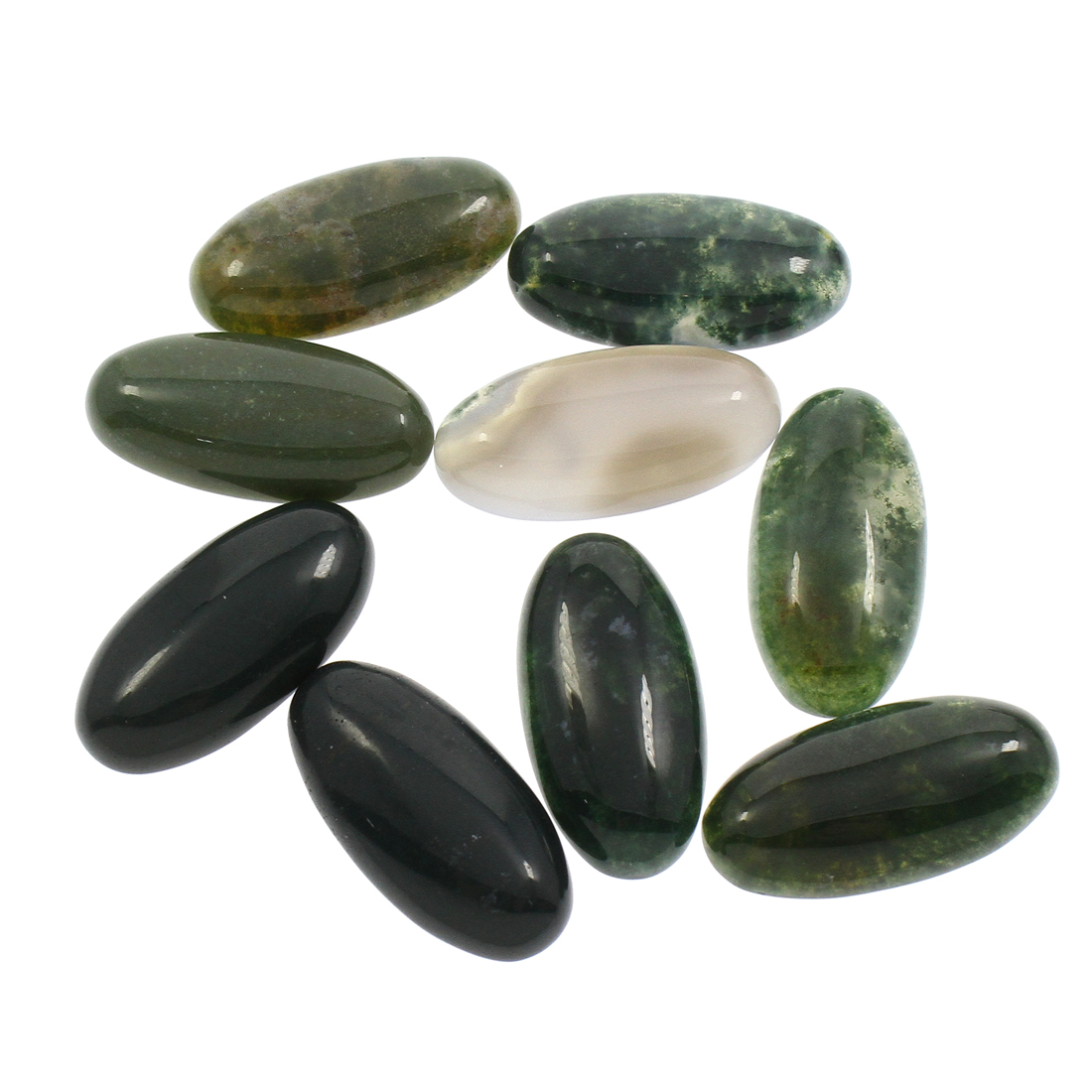 8 moss agate