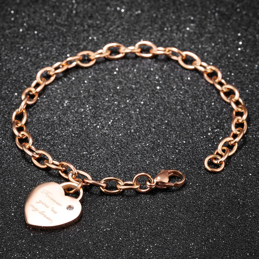 1 rose gold color plated