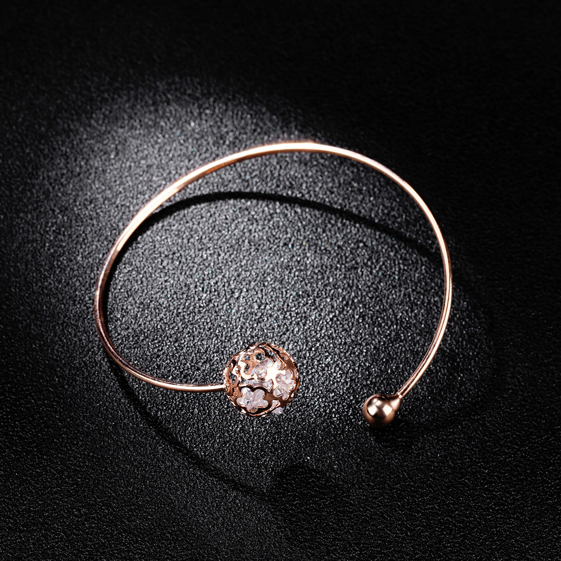 1 rose gold color plated