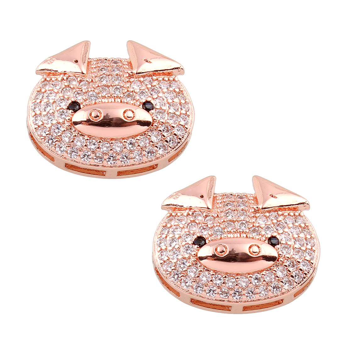 3 real rose gold plated