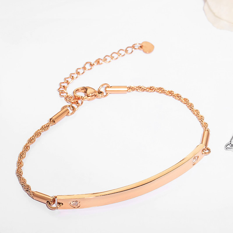 1 rose gold color plated