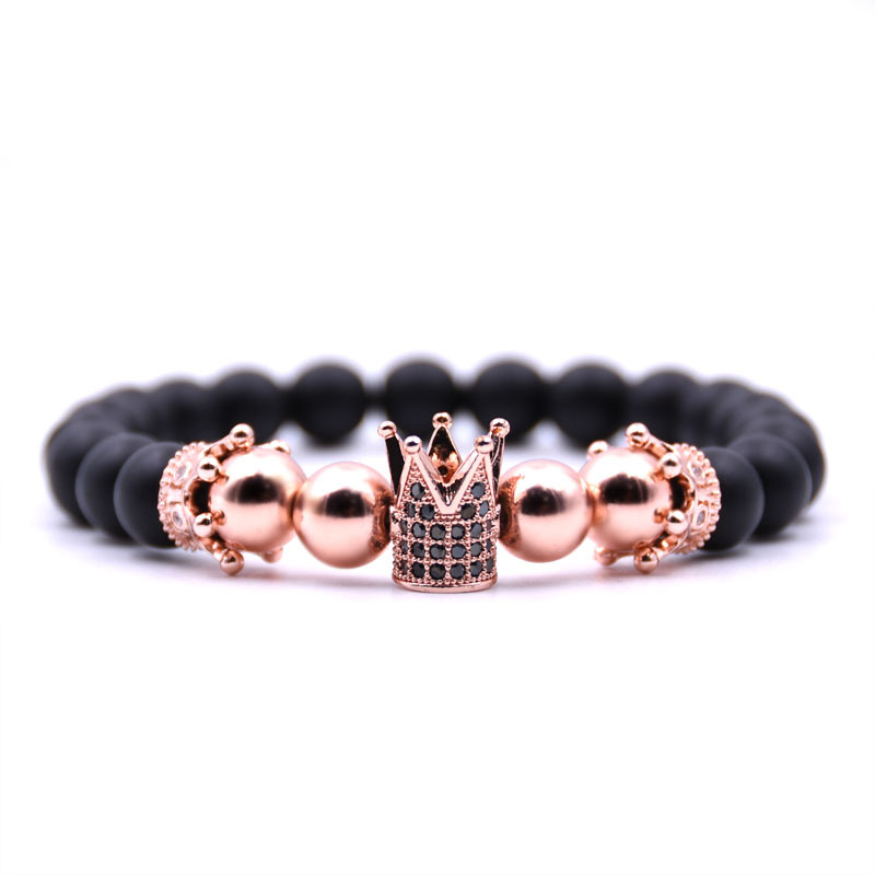 3 rose gold color plated