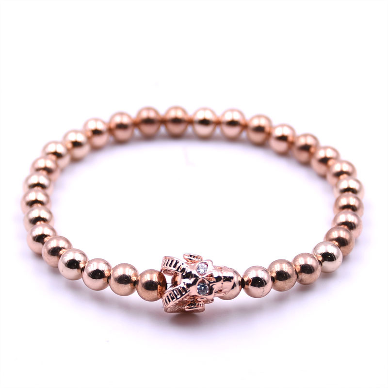 3 rose gold color plated