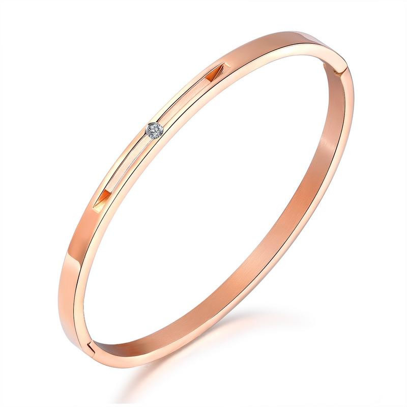 3 rose gold color plated