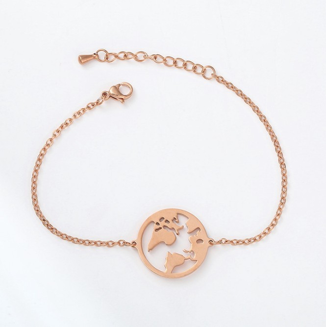 3 rose gold color plated