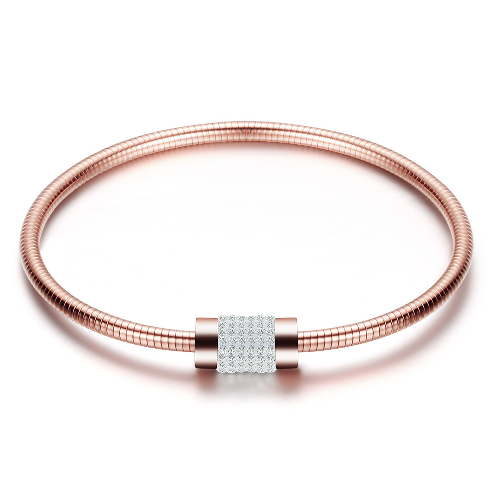 3 rose gold color plated