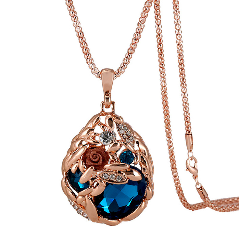 Electroplated rose gold - color blue