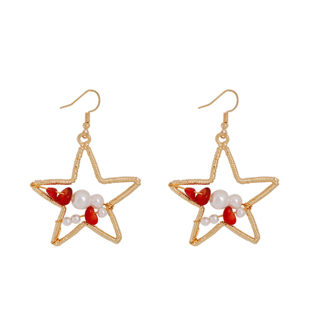 Golden five-pointed star