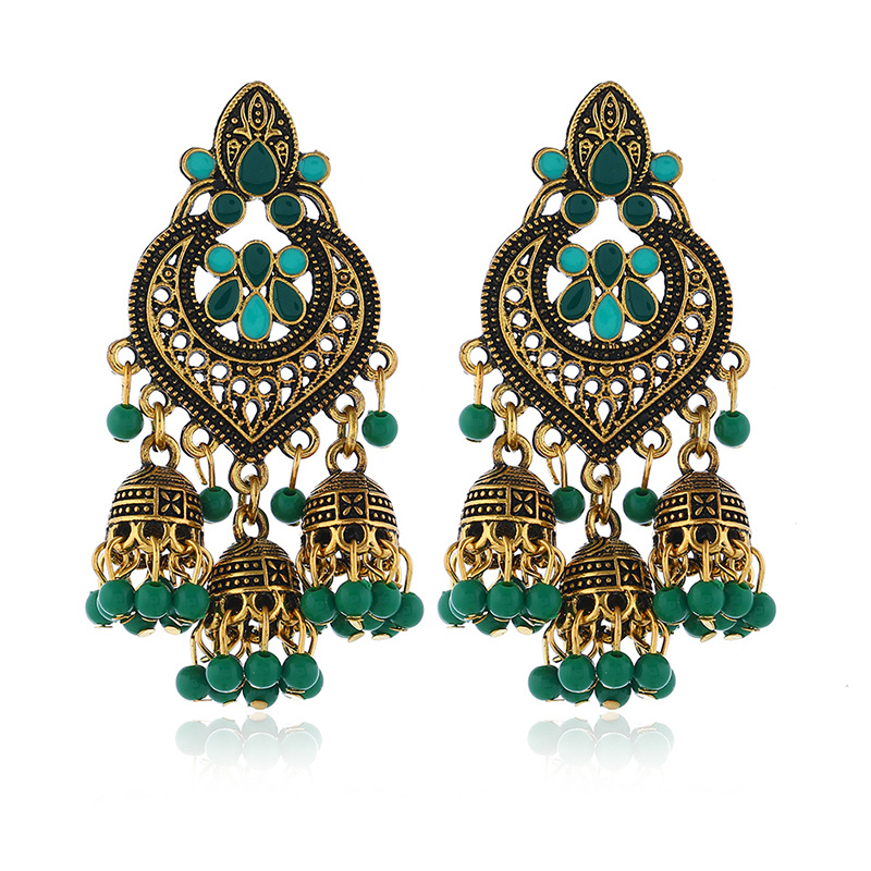 antique gold color plated green