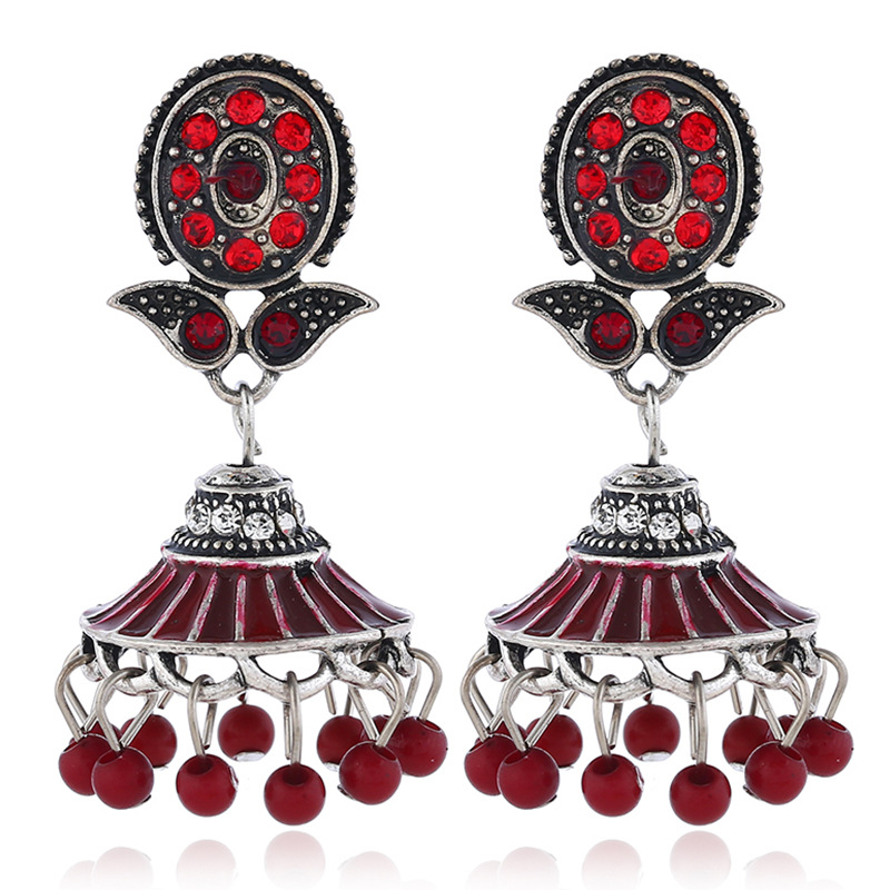 antique silver color plated red