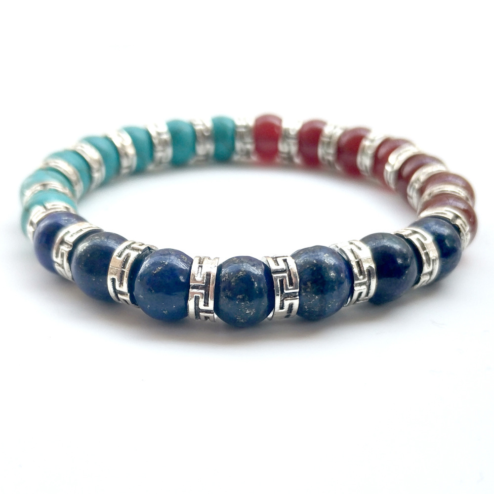 4:Red Agate and Lapis Lazuli and blue turquoise