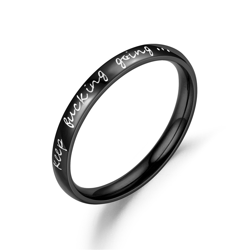 black color ring size 6# черный