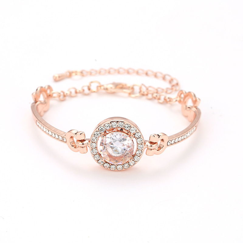 3 rose gold color plated