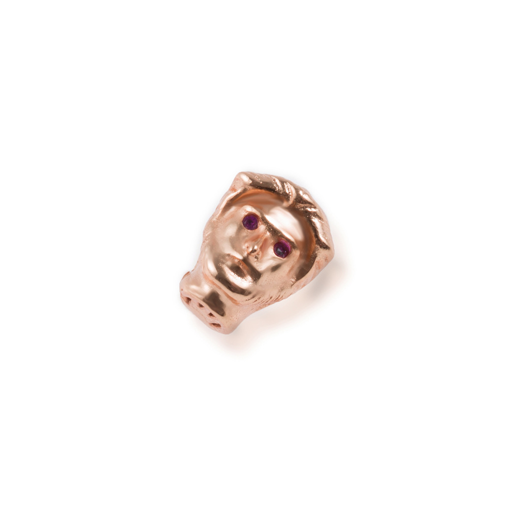 3 rose gold color plated