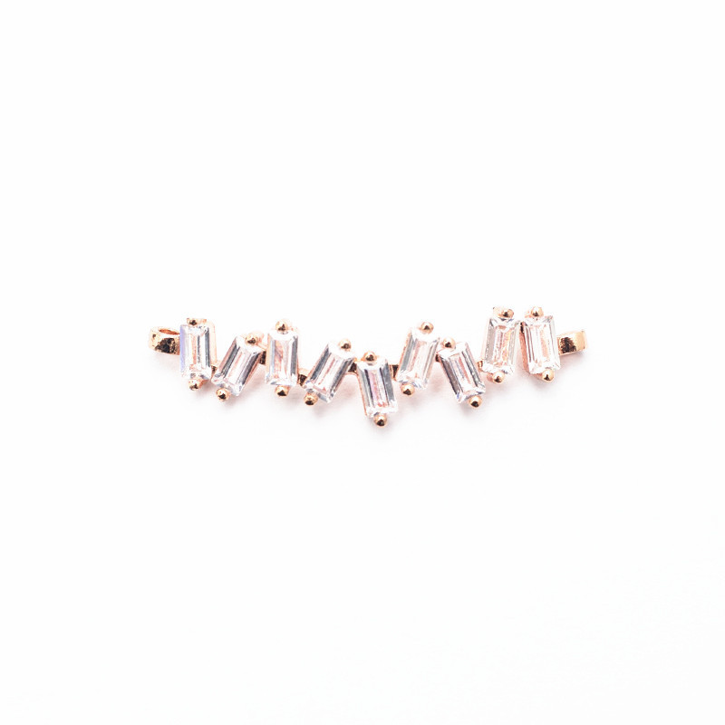 3 rose gold color plated