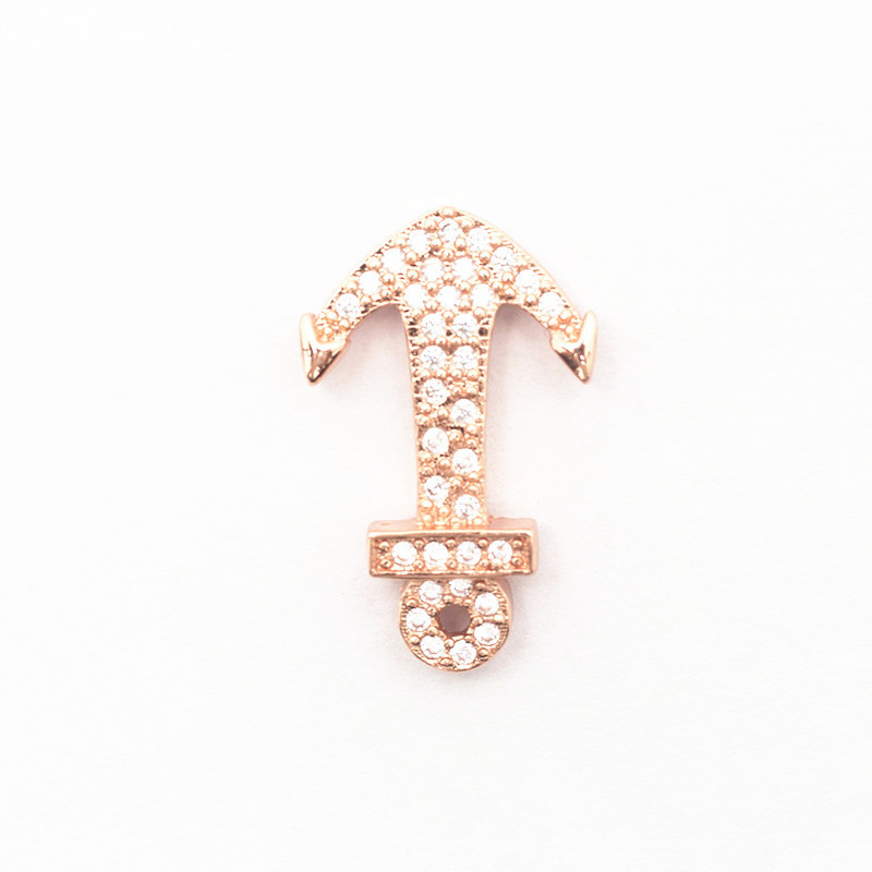 3 rose gold color plated